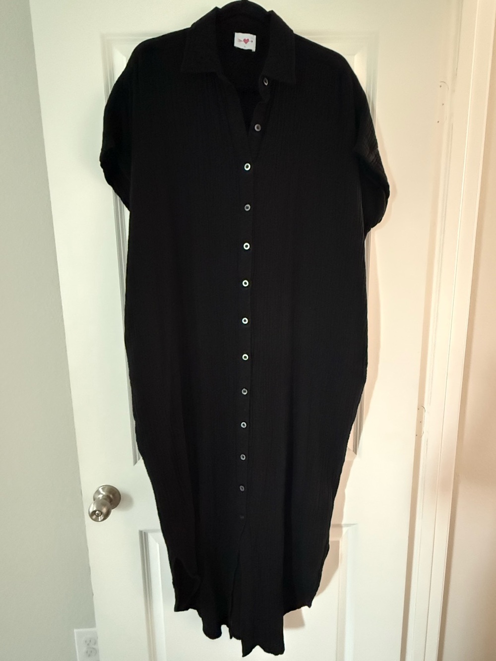 Buddy Love Black Maxi Shirt Dress